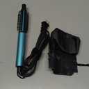 Farery Mini Thermal Brush 3 Temperature Adjustable, 3/4 Inch Travel Curling Iron for Short Hair, Heated Round Brush for Touch-ups and Small Curls, Lightweight Curling Wand for Thin Hair, Dual Voltage (Blue)