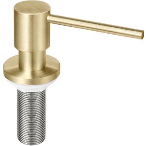 EADOT Deck Mounted Brass Kitchen Sink Soap Dispenser or Lotion Dispenser with 17OZ Above The Sink Refillable Bottle(Brushed Gold)