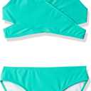 Kanu Surf Girls' Coral Reef Beach Sport Wrap Around Bikini 2-Piece Swimsuit (Blue, S)