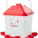 VEVOR 5 Gallon Automatic Chicken Waterer, 6 Water Ports, Automatic-Fill Water Cup, Automatic Gravity Waterer with Handle & Sealed Rubber Ring, Waterproof PP Material, No Waste Design, for Chicken