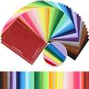 Thin Felt Fabric Sheets, Assorted Colors Stiff Felt Sheets for Crafts DIY Patchwork Sewing Projects Decoration (Stiff 50 Colors, 812 inches)