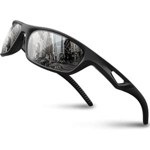 RIVBOS Polarized Sports Sunglasses Driving Sun Glasses Shades for Men Women Tr90 Frame for Cycling Fishing Running RB831