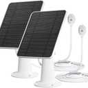 Solar Panel Charger Compatible with Arlo Pro 5S/Pro 4/Pro 3/Pro 3 Floodlight/Ultra/Ultra 2 Camera, 6V 4.5W Solar Panels Charging IP65 Weatherproof w/ 9.8ft Charging Cable Adjustable Wall Mount, 2 Pack