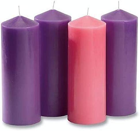 Advent Candle Set of 4 – Pillar Advent Candles - Made In the USA- Christmas Advent Candles for Advent Rings Advent Wreaths, Ring and Wreath Candle Holders - Church & Home Decoration -Velas de Adviento