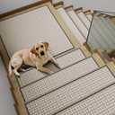 YDKGL 15PCS Stair Treads Non-Slip Washable Peel and Stick Stair Treads for Wooden Steps Indoor Reusable Stair Carpet Treads Adhesive Stair-Runner Rugs for Kids and Dogs Elder8"x30"Gray)