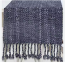 Lintex Tone on Tone 100% Cotton Runner 13 in. x 72 in. in Navy Blue 