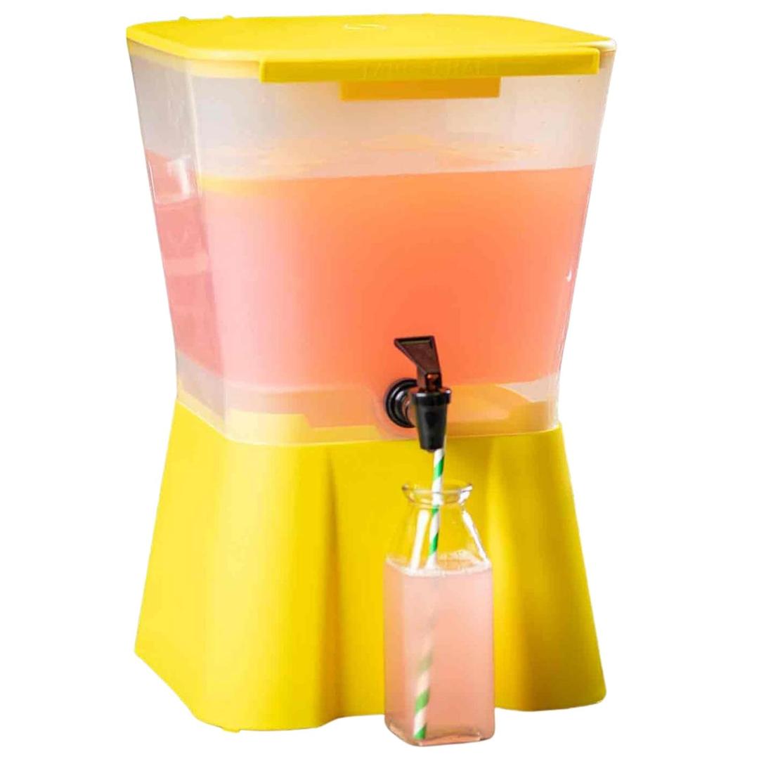 TableCraft 955 Beverage Dispenser, Polypropylene Plastic, Non-Insulated, 3-Gallon Capacity, 7" Faucet Clearance, Durable Build, Easy Dispensing, Yellow Color, Single Dispenser