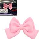 Car Bow Pink Car Accessories for Women Exterior Cute Car Decor Fits All Car Models Enhances Car Aesthetics