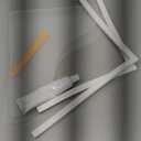 Shineligee 2 Pack Updated Shower Splash Guard, Large Splash Guards for Bathtub, Consists of Silicone Base and Acrylic Plate, Keep Water in Shower or Bath, Shower Corner Splash Guard