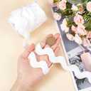 GORGECRAFT 0.78 inch-1.33 inch/20-34mm Wide Rick Rack Trim 9 Yards White Wave Bending Fringe Trim Braided Woven RIC Rac Ribbon Zig Zag Trim for DIY Sewing Crafts Wedding Dress Costumes Party