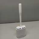 MR.SIGA Toilet Bowl Brush and Holder, Durable and Flexible Bristles, Wall Mounted Toilet Brush for Bathroom Cleaning, White, 1 Pack