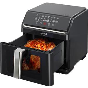 KINSING Air Fryer with Window Visible 8-in-1, 8.7-Qt Large space, 85% Less Oil, Roast, Bake, Dry, Reheat, Frozen, Broil, 160-400℉ Even Results With Precise Temperature Control, Dishwasher-Safe