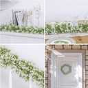 Dolicer 2 Pcs Babys Breath Artificial Flowers Vines, Faux White Hanging Baby Breath Garland, Real Touch Fake Babys Breath Gypsophila for Wedding Party Backdrop Wall Home Decor