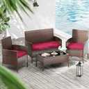 3 Pcs Outdoor Patio Chair Cushions,Waterproof Chair Pads,36x18x3,18x18x3, 36 x 18 x 3 in
