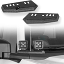 Hooke Road Bronco Ditch Light Brackets Dual A-Pillar Pod Light Mount for 2021-2025 Ford Bronco (1 Pair, Black)