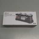 Mlici Condiment Jar Spice Container with Lids and Spoons, 8.6oz Clear Glass Condiment Canisters Pots Seasoning Box Salt Container Sugar Bowl Set of 3 for Kitchen, Containers, Black