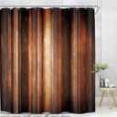 MESHELLY Brown Shower Curtain 72Wx78H Stripe Rustic Bronze Tan Ombre Rust Copper Striped Earth Tone Bathroom Curtain Western Vintage Men Simple Bath Curtain Bathroom Accessories Decor with 12 Hook