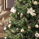 6 Pcs 3-Layer Christmas Crystal Garland Total 8 ft Clear Christmas Tree Decorations Hanging Ornaments 16in Acrylic Bead Hanging Crystals Garland Decor for Xmas Winter Wedding Party Holiday