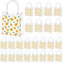 Tioncy 24 Pcs Orange Clear PVC Gift Bags with Handles Orange Theme Candy Treat Basket Little Cutie Party Favor Bags for Little Cutie Baby Shower Decorations Wedding Birthday Summer Party Supplies