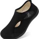 LeIsfIt Womens Slippers Wide Diabetic Shoes Adjustable Arthritis Edema House Shoes Indoor Outdoor Slippers, 37