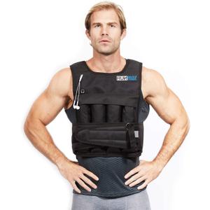 RUNmax 20LBS - 150LBS Adjustable Weighted Vest With Shoulder Pads Option for Men and Women (Black)