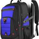 ZMGKISS Gaming Laptop Travel Backpack Fits 18.4"19" Laptops, Extra Large TSA Carry On Bag, College Business Work Mens Backpack, Blue