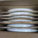 HaWare Stoneware Plates Set of 6, 7.9" Salad Plates, Reactive Glaze Ripple Ceramic Dish Set for Appetizer, Dessert, Scratch Resistant, Small Dinner Plate, Microwave and Dishwasher Safe, Speckled White