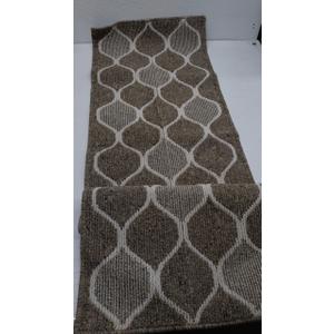 Villsure Kitchen Rugs and Mats, Non Skid Kitchen Runner Rug Absorbent Resist Dirt Kitchen Floor Mat Comfort Standing Mat Made of 100% Polypropylene Machine Washable,1'8"x4'11",Brown