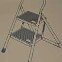 Step Stool for Adults,2 Step Ladder Folding 330lbs Anti Slip Step Stool,Foldable Ergonomic 2 Steel Stool with Wide Pedal for Home, Kitchen, Office (White)