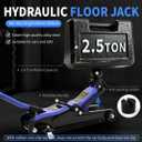 Floor Jacks,2.5 Ton (5500 lbs) Low Profile Hydraulic Floor Jack, Steel Racing Car Jack, Lift Jack Range 3.35"-15.68", for Car, Truck, SUV, Vehicle Repair & Tire Change (Blue)