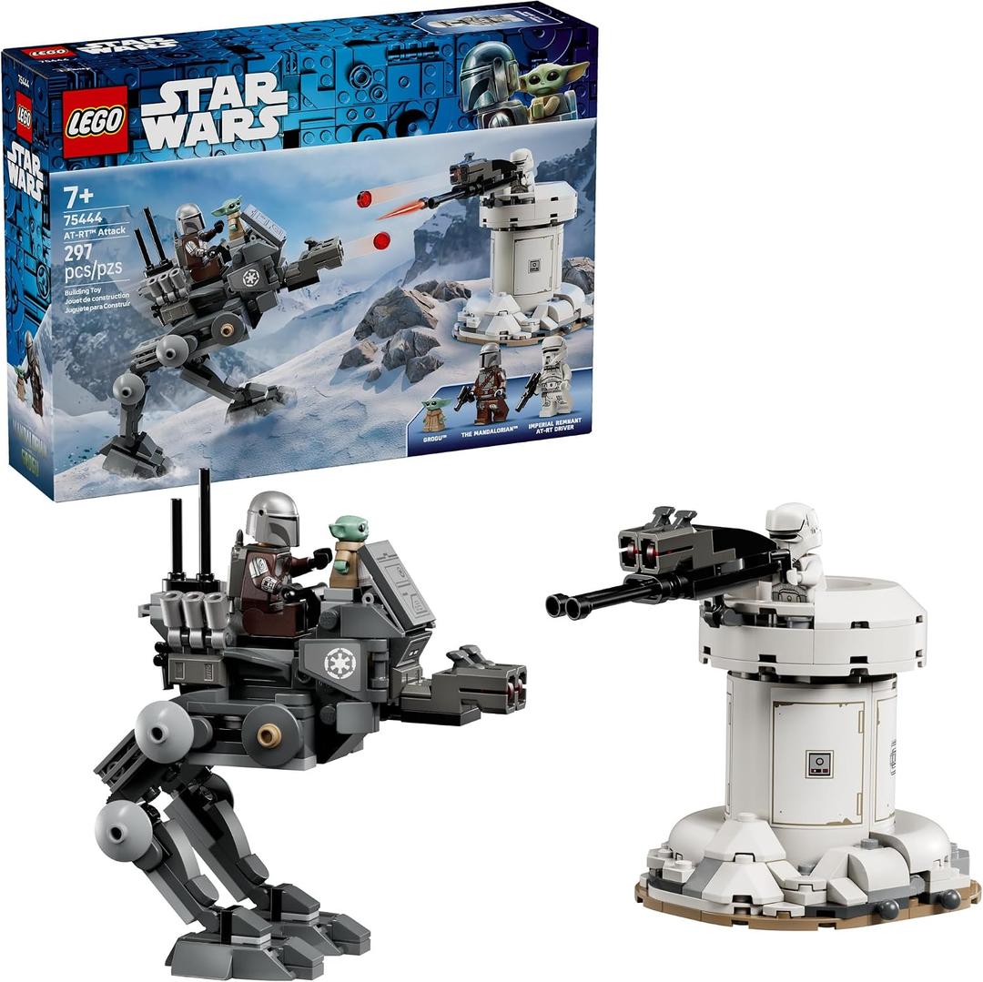 LEGO Star Wars AT-RT Attack - Building Toy for Boys & Girls, Ages 7+ - with The Mandalorian & Grogu Minifigures - Playset for Kids - Gift for Birthdays - 75444
