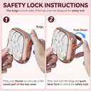 Inesore for AirPods Pro 3 Case 2025 with Lock, for Women Girly Floral Clear Case Compatible with Apple Airpods Pro 3rd Generation Cover, with Phone Stand,Keychain & Cleaner Kit -White Lily