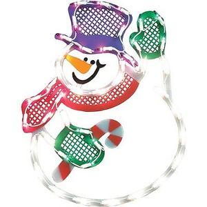 New ! Holiday Time Christmas Decor Light Up Waving Snowman