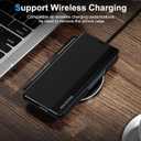 for Samsung Galaxy Z Fold 5 Case with S Pen and Built-in Screen Protector, Wireless Charging Holder Kickstand Full-Body Shockproof for Samsung Z Fold 5 5g Protective Cover Shell (Black)