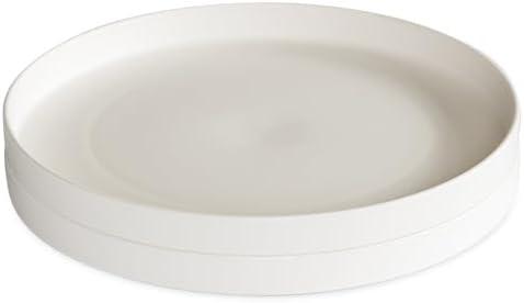 Nordic Ware 8-Inch Lunch Plate, Set of 2, White, Microwave Safe Polypropylene