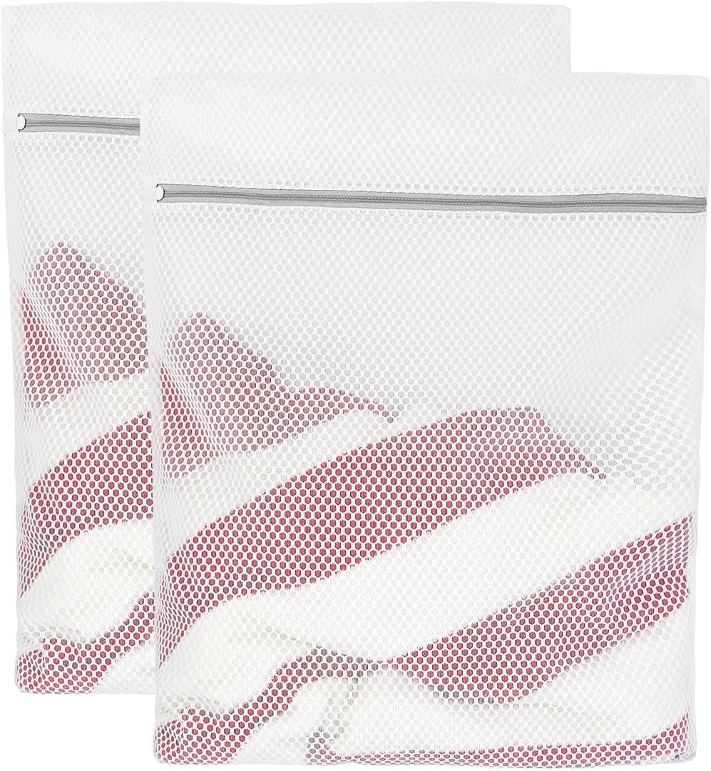 Lingerie Bags for Washing Delicates, Mesh Laundry Bags for Washing Machine. 2Pcs(20" x 24").