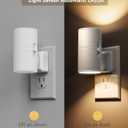 L LOHAS LED Night Light Plug in, Night Lights Plug into Wall, Light Sensor, 0-100LM Soft White 3000K, Dimmable Night Light, Modern Nightlight for Kids Bathroom Hallway Bedroom Kitchen Stairway, 2 Pack