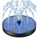 Solar Bird Bath Fountains Upgraded, 4W Solar Powered Water Fountain Pump with 4000 Battery, 7 Nozzles & 4 Fixers, Colorful LED Lights for Garden, Pond, Swimming Pool, Fish Tank, and Outdoor