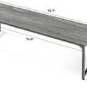 Huuger Computer Desk, 80 Inch Office Desk, Gaming Desk with Storage, Writing Desk Work Desk for Home Office, Study, Long Simple Desk, Large Legroom, Metal Frame, Grey