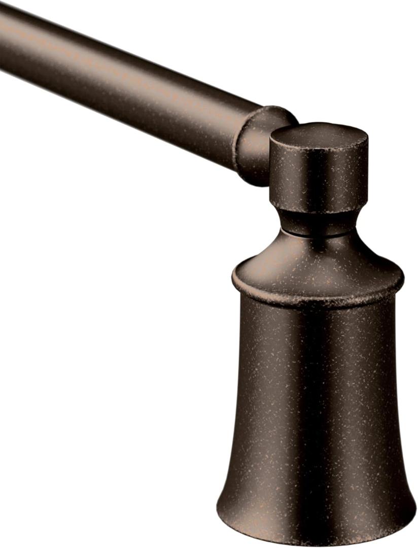 Moen YB2124ORB Dartmoor 24-Inch Single Bathroom Towel Bar, Oil Rubbed Bronze