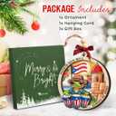 2 x Puerto Rico Christmas Ornament 2025 - Puerto Rico Gifts for Men, Women, Travel Souvenir Gifts for Mom, Dad, and Friends - 2 Layered Wooden Coqui Frog Ornament for Christmas Tree