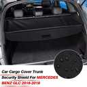 Powerty Cargo Cover for 2016-2021 2022 Mercedes-Benz GLC GLC250 GLC300 GLC350 GLC43 AMG Accessories Trunk Cover Retractable Trunk Shielding Shade Cargo Luggage Cover Black (Not Fit GLC Coupe Series)