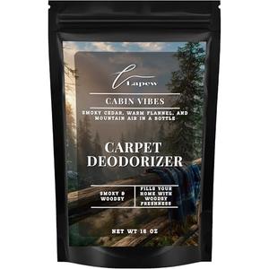 Lapew Luxury Carpet Deodorizer | Pet & Kid Safe Odor Neutralizer | Natural Carpet & Upholstery Freshener | 16 oz | Cabin Vibes