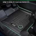 VIWIK Floor Mats for Dodge Ram 1500 Crew Cab 2019 2020 2021 2022 2023 2024 (NOT for Classic), TPE Rubber Car Mats All Weather Custom Floor Liners for Ram 1500 Crew Cab 1st & 2nd Row Non-Slip Odorless