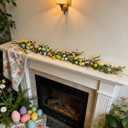 6FT Spring Flower Garland for Mantle, Wildflower Daisy Garland - Silk Floral Easter Garland for Wall Fireplace Bedroom Party Arch Table Centerpiece Home Indoor Outdoor Decor