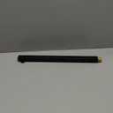 BESy 16 Inches Straight Extended Shower Arm With Flange, Rain Shower Head Extension Arms, Square Shower Rod Shower Head Extender Arm Shower Pipe Extension, Wall-Mounted Matte Black Stainless Steel