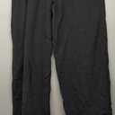 Haloumoning Girls High Waisted Uniform Pants Kids Wide Leg Dress Pants Casual Trousers with Pockets 5-14 Years (Black)