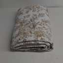 Wonderful Taupe Floral Quilt Set King Size, Reversible Cotton Quilt Bedding Set for King Bed, Taupe Lightweight Bed Cover 3pcs Soft Printed Bedspread and Coverlet for All Season
