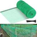 Plastic Garden Fence 5x100 FT Deer Fence Netting, Temporary Mesh Fencing Animal Barrier for Deer, Chicken, Poultry, Pet, Wildlife, Garden Bird Netting for Plant Fruit Tree Vegetable Protection (Green)