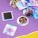 Button Maker Machine, Square & Round Button Badge Press Kit- 50pcs Square Magnet Button(2'' x 2'') + 50pcs Circle Pinback Button(58mm), Button Press Making Kit for Parties, Events, Business, School